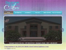 Tablet Screenshot of davenportschoolofthearts.com